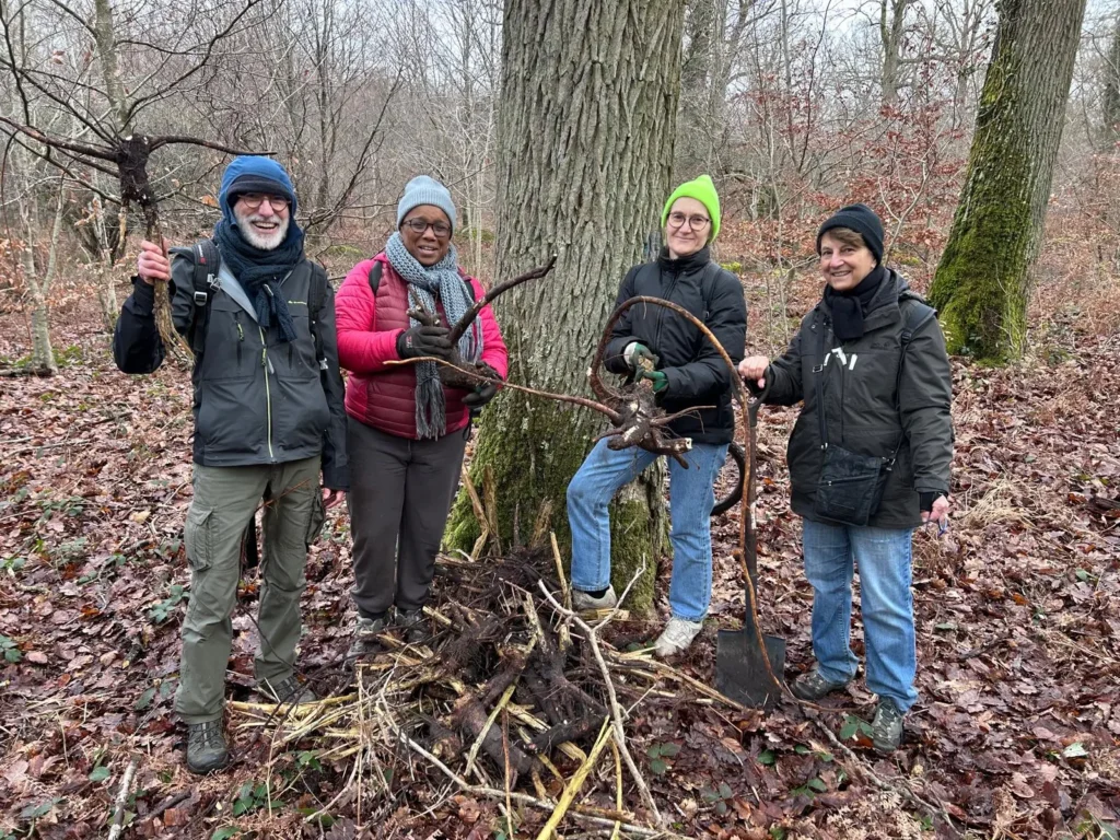 bénévoles en forêt