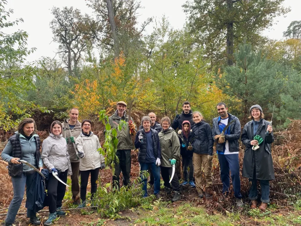 bénévoles en forêt de fontainebleau